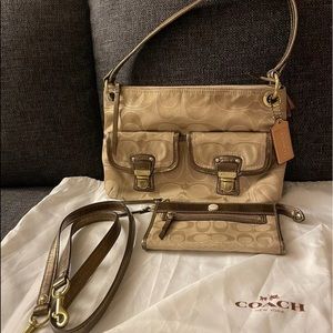 AUTHENTIC Coach Bag with Matching Wallet